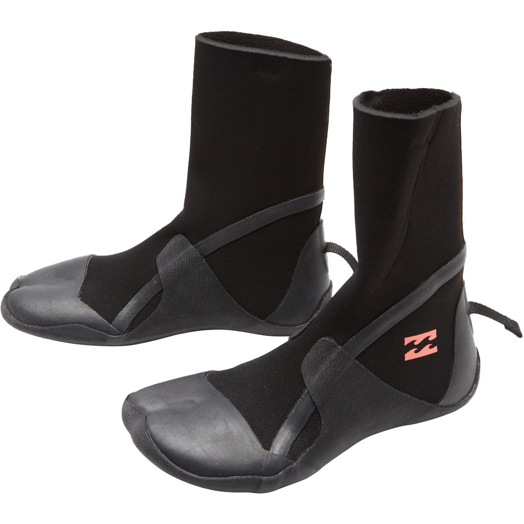 2025 Billabong Womens Synergy 3mm Hidden Split Toe Wetsuit Boots ABJWW00102 - Black